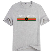 雅鹿 短袖 男士T恤 LA灰色 