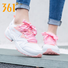 361°跑步鞋361度白色/粉杏桃 35，36，37，38，39，40