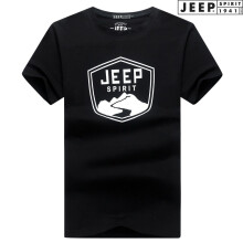 Jeep 短袖 男士T恤 818-8黑色 