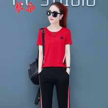 琴朵（QINDUO） 徽章 短袖 T恤 女 圓領(lǐng)