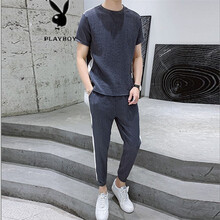 花花公子（PLAYBOY ESTABLISHED 1953） 短袖 男士T恤 DS136灰色 
