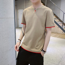 嵐維 短袖 男士T恤 M2005卡其色 