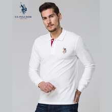 U.S.POLO ASSN. 長袖 男士T恤 白色 S，XL，L，M，XXL