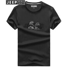 Jeep 短袖 男士T恤 黑色（4011款） 