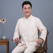 富貴鳥(niǎo)（FUGUNIAO） 長(cháng)袖 男士T恤 長(cháng)袖卡其色 