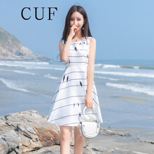 CUF  拉鏈，印花 連衣裙