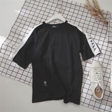 deciuhlae 七分袖 男士T恤 高質(zhì)量五分刺繡黑色 
