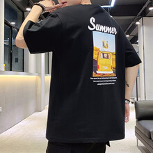 哈魯?shù)?短袖 男士T恤 黑色 