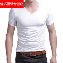 戎諾 短袖 男士T恤 白色V領(lǐng) 