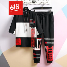 古萊登（GODLIKE） 五分袖 男士T恤 637黑色 