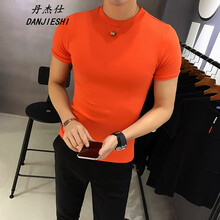 丹杰仕（DANJIESHI） 短袖 男士T恤 桔紅色 