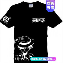 富貴鳥(niǎo)（FUGUNIAO） 短袖 男士T恤 黑衣-新款路飛 