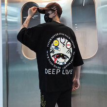 喬菈菲（JOERAFI） 五分袖 男士T恤 黑色 