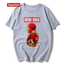 supretee 短袖 男士T恤 灰色鋼鐵俠 