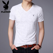 花花公子（PLAYBOY ESTABLISHED 1953） 短袖 男士T恤 HH7511白色 