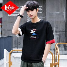 Lee Cooper 短袖 男士T恤 3002黑色 