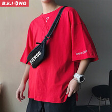 巴克龍（bakelong） 五分袖 男士T恤 紅色 