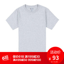 Champion 短袖 男士T恤 AS淺灰色 