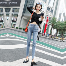 女神福音，高腰九分褲顯瘦