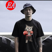 EA 短袖 男士T恤 黑色 貓拳 