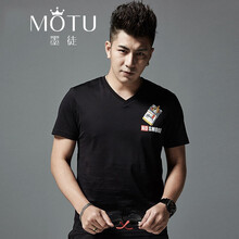 墨徒（MOTU） 五分袖 男士T恤 黑色 