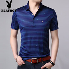 花花公子（PLAYBOY） 短袖 男士T恤 9823午夜藍 