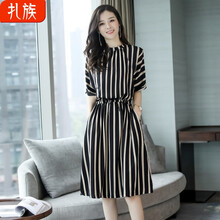 性感小心機，條紋連衣裙拯救你