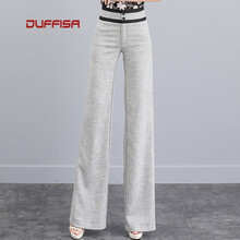 朵芙伊莎（Dufflsa） 高腰 闊腿褲 女 長(cháng)褲 休閑褲
