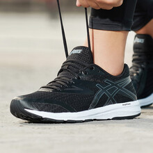 ASICS跑步鞋T825N-003黑色+灰色 