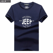 吉普（JEEP） 短袖 男士T恤 818-3藍(lán)色 
