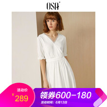 OSA 純色 拼接 連衣裙