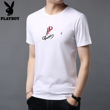 花花公子（PLAYBOY） 短袖 男士T恤 yy9528/白色 