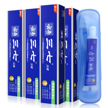 三七牙膏60g*4+旅行裝牙膏50g+牙刷
