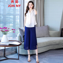 喬尼（JON NY） 高腰 闊腿褲 女 七分褲 休閑褲