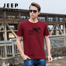 Jeep 短袖 男士T恤 304004紅色 