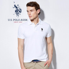 U.S. POLO ASSN. 短袖 男士T恤 白色-24804 