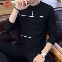 富貴鳥(niǎo)（FUGUINIAO） 長(zhǎng)袖 男士T恤 黑色002 XL，L，XXL，XXXL，M