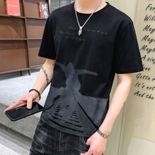 焱龘（Yanda） 短袖 男士T恤 黑色 