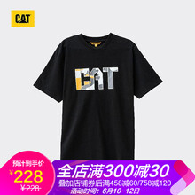 CAT 短袖 男士T恤 黑色 