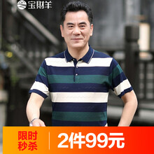 寶財(cái)羊 短袖 男士T恤 070綠色 