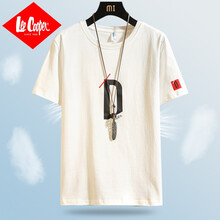 Lee Cooper 五分袖 男士T恤 2007白色【純棉】 