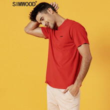 SIMWOOD 短袖 男士T恤 紅色 