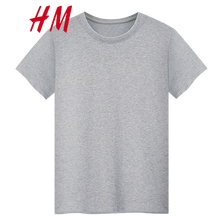 HM 短袖 男士T恤 灰色+圖案 