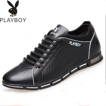 花花公子（PLAYBOY）男士黑色涼鞋平底款 39