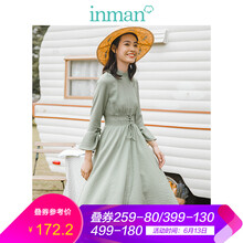 茵曼（INMAN）  綁帶 連衣裙
