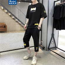 格斯嵐帝（Gexlnd） 五分袖 男士T恤 黑色 
