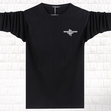 晛茗威（XIANMINGWEI） 長(cháng)袖 男士T恤 黑 色 火箭 4XL，5XL，L，M