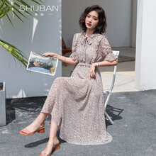 束扮（SHUBAN） 大花 印花 連衣裙
