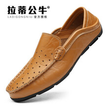 拉蒂公牛（LADIGONGNIU）男士鏤空棕色 41