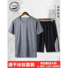 鱷魚(yú)恤（Crocosport） 短袖 男士T恤 淺灰+黑色 